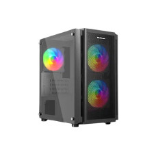 MaxGreen 5510-Mesh Mini-Tower ARGB M-ATX Gaming Case With PSU